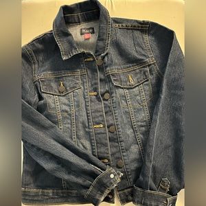 Girls xl/14 dark wash denim jacket EUC